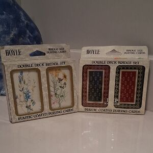 Vintage Hoyle Double Deck Bridge Set Playing Cards. 4 Decks